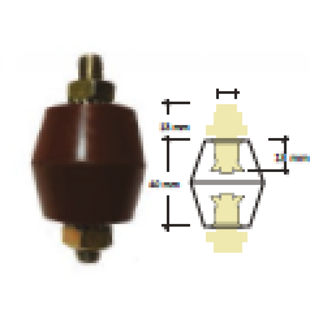 BBMI-M10-2S-50 M10 BÜYÜK BOY FIÇI İZOLATÖR 50 MM